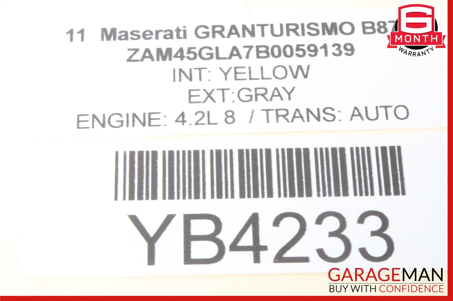 08-19 Maserati GranTurismo M145 Steering Wheel Air Bag Airbag Black OEM
