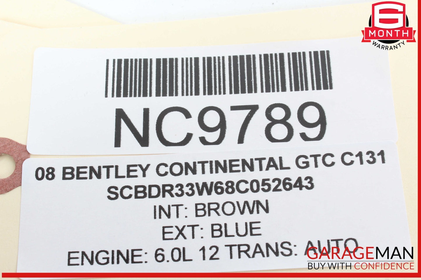 03-10 Bentley Continental GTC Safety Bag Sensor SRS Control Module OEM