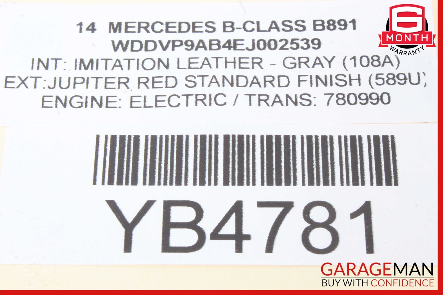 11-18 Mercedes W242 W246 B-Class Front Left Seat Airbag A2468601302