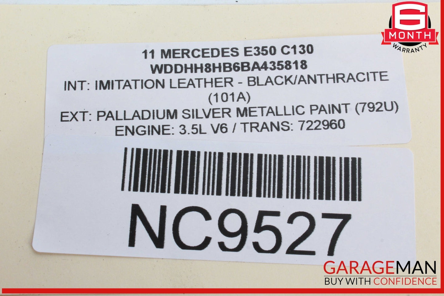 10-13 Mercedes W212 E350 Front Left Side Dashboard Dash Airbag Air Bag OEM