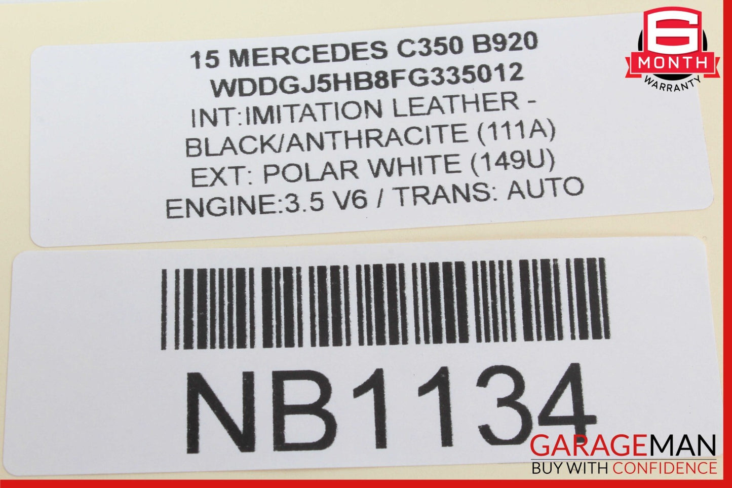 12-15 Mercedes W204 C350 C250 C63 Coupe Roof Curtain Air Bag Right Side OEM
