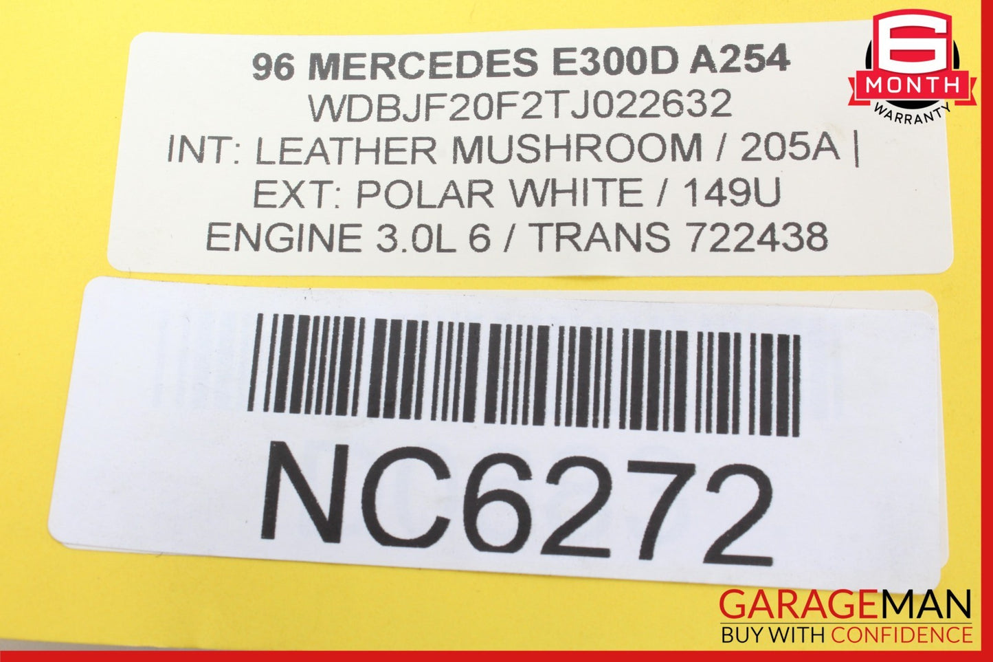 92-99 Mercedes W210 E300D S500 SL500 Steering Wheel SRS Airbag Air Bag OEM