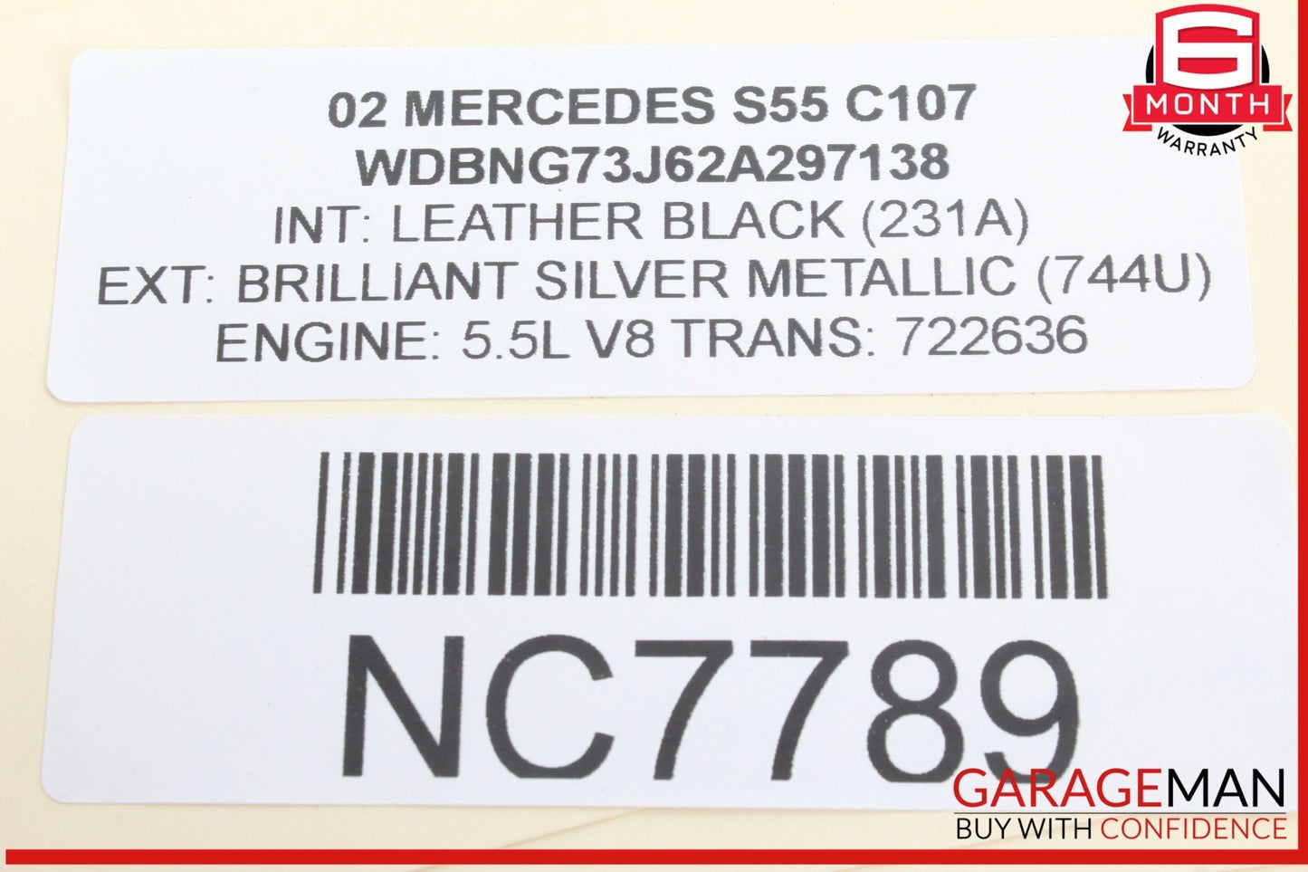 00-06 Mercedes W220 S55 CL55 AMG Steering Wheel Air Bag Airbag SRS OEM