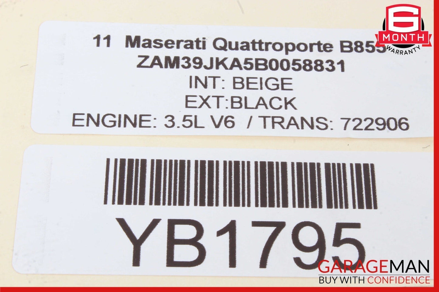 03-13 Maserati Quattroporte S M139 Front Left Driver Side Seat Airbag SRS OEM