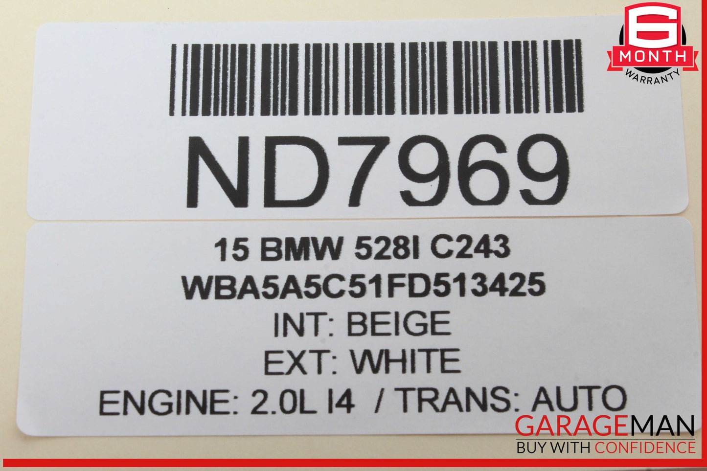 BMW 528i Front Right Passenger Side Dash Dashboard Airbag Air Bag OEM
