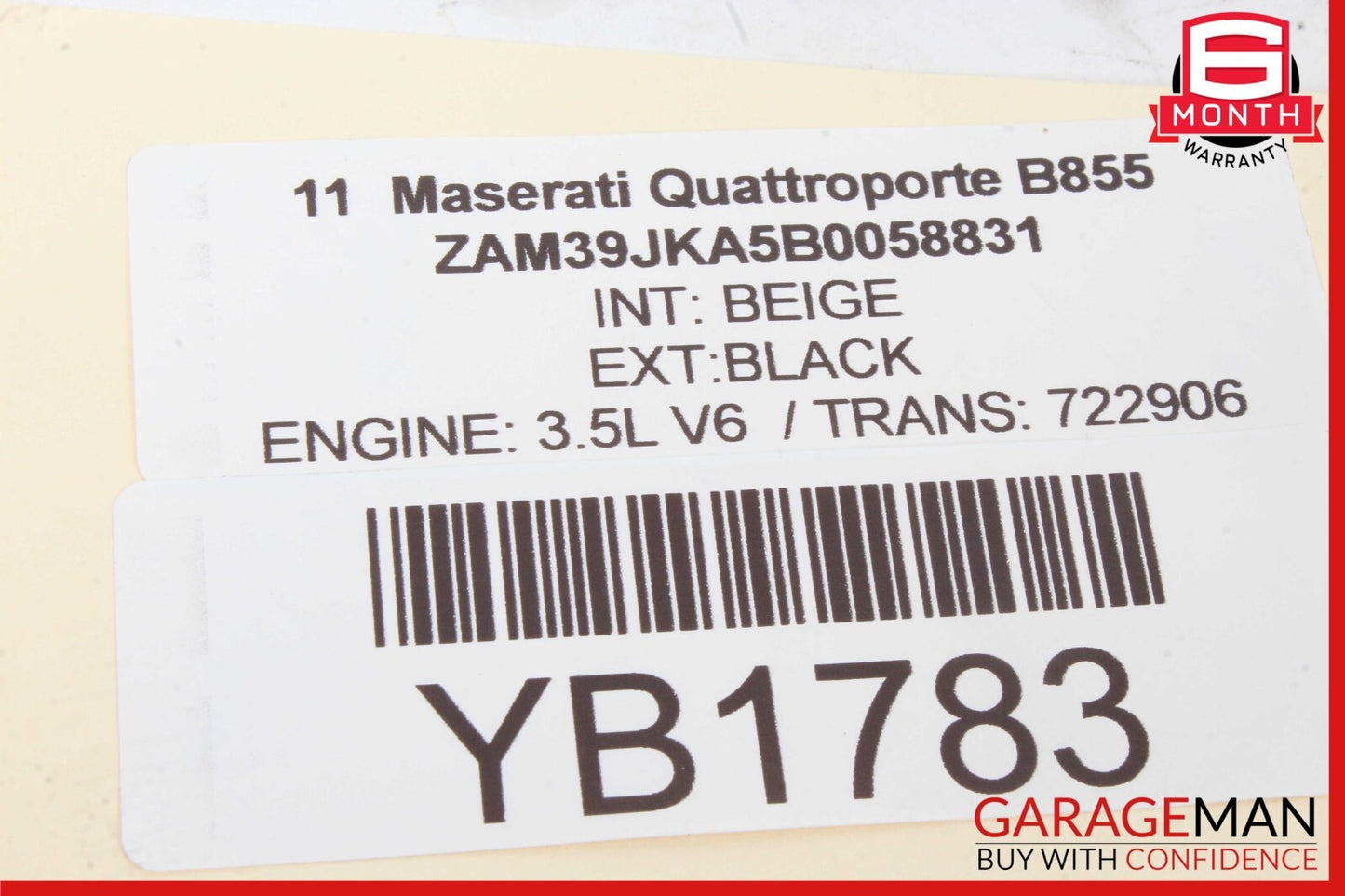 03-13 Maserati Quattroporte S M139 Front Right Side Seat Airbag SRS OEM