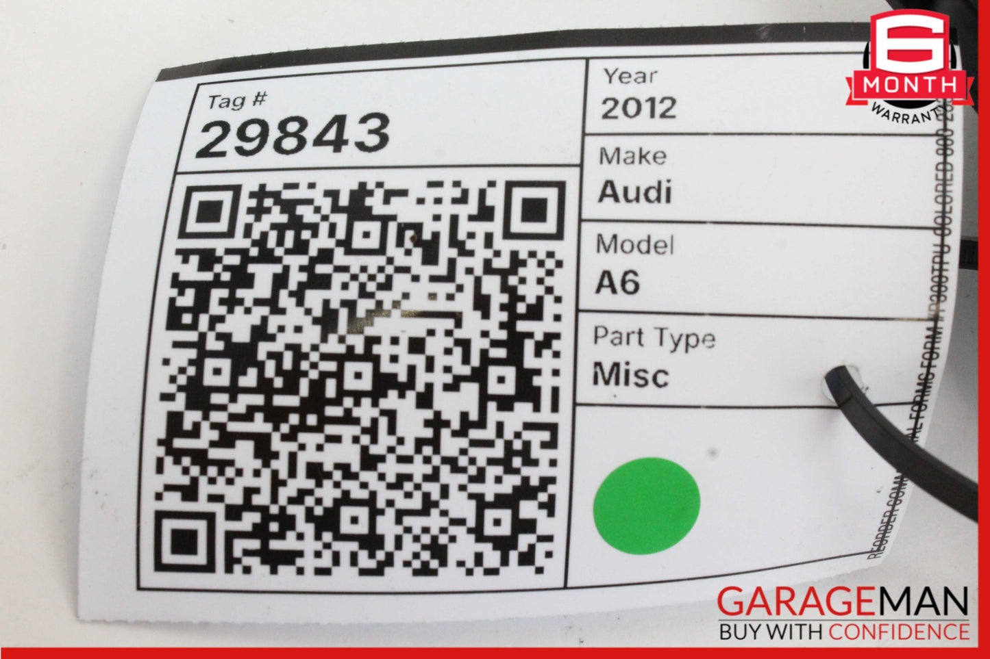 2012 Audi A6 C7 Sedan Left Side Knee Airbag 4G8880841A