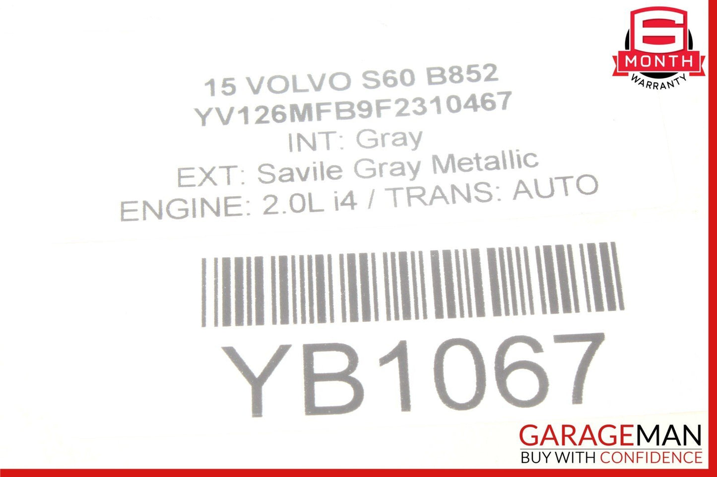11-18 Volvo S60 Rear Left or Right Door Control Module 31343872 OEM