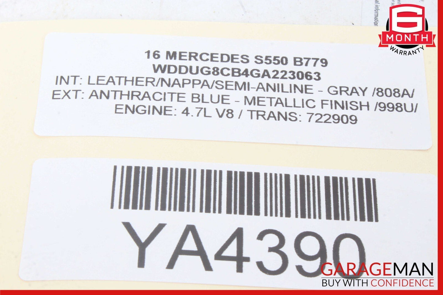 14-17 Mercedes W222 S550 S600 Rear Left Side Door Control Module OEM