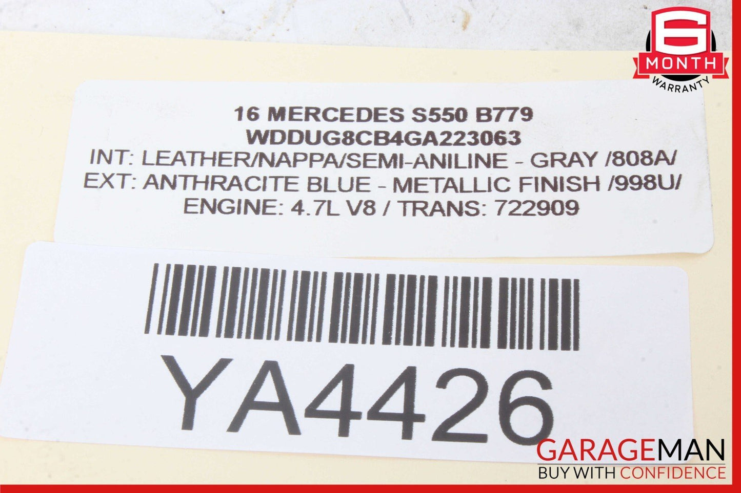 14-17 Mercedes W222 S550 S600 Rear Right Side Door Control Module OEM