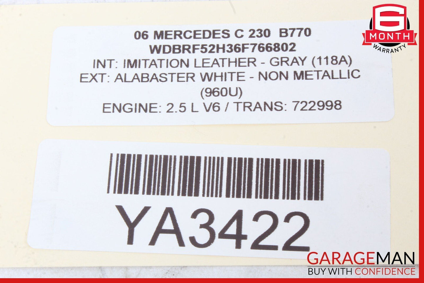 05-09 Mercedes W203 C230 CLK500 Yaw Turn Rate Speed Sensor Module Unit OEM