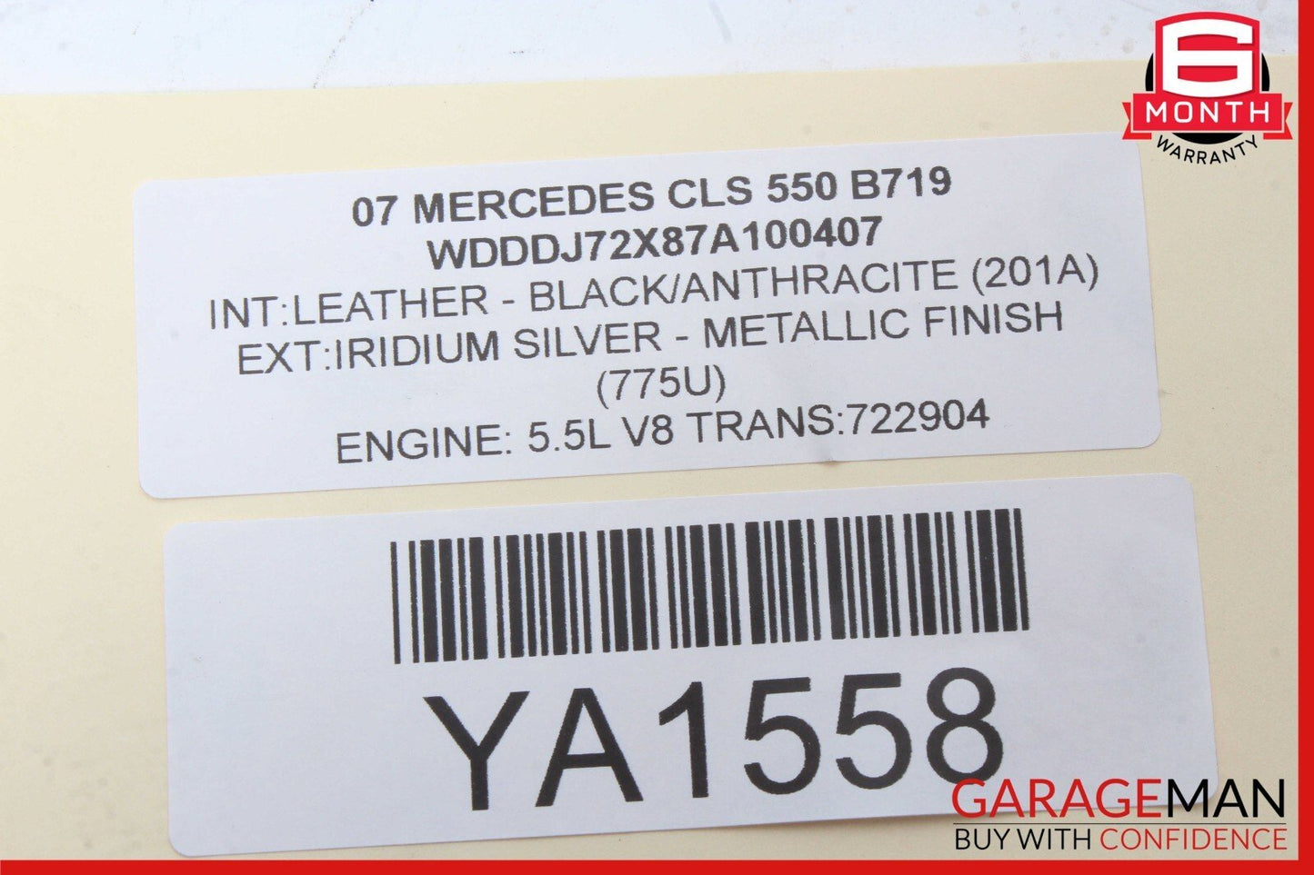06-09 Mercedes W219 CLS550 Front Right Seat Weight Sensor Control Module OEM