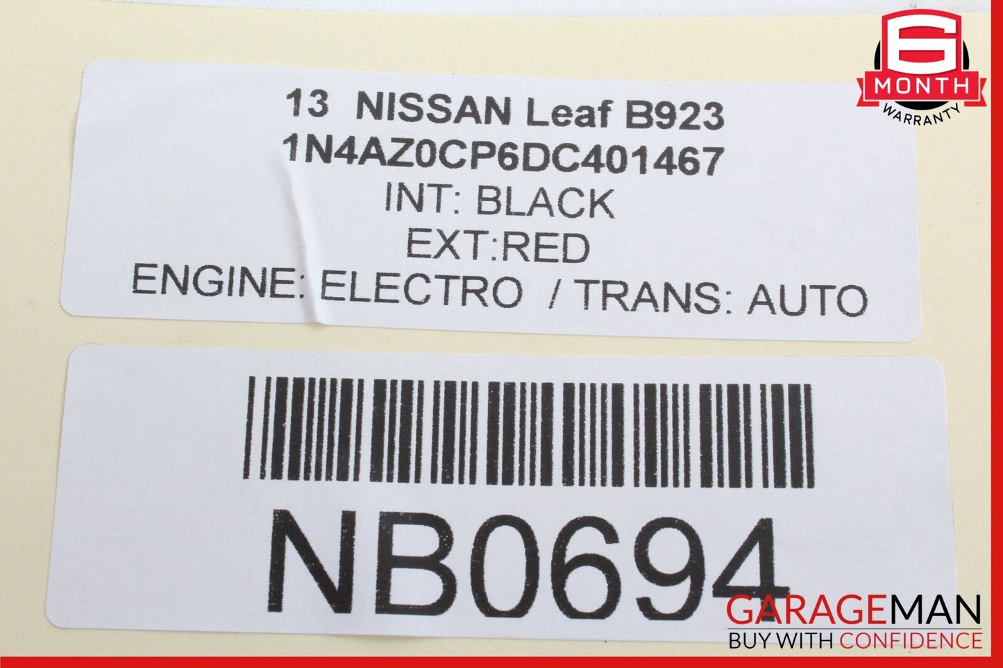 13-17 Nissan Leaf Switch Assy Charge Connector Lock Mode 251B5-3NF0A OEM