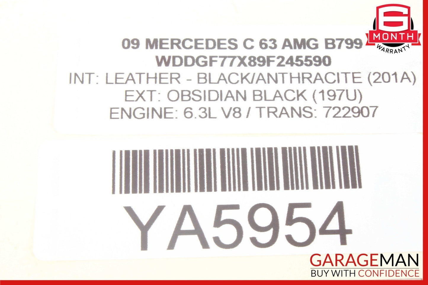 08-18 Mercedes W204 C63 AMG C300 C350 Rear Right Side Door Control Module OEM