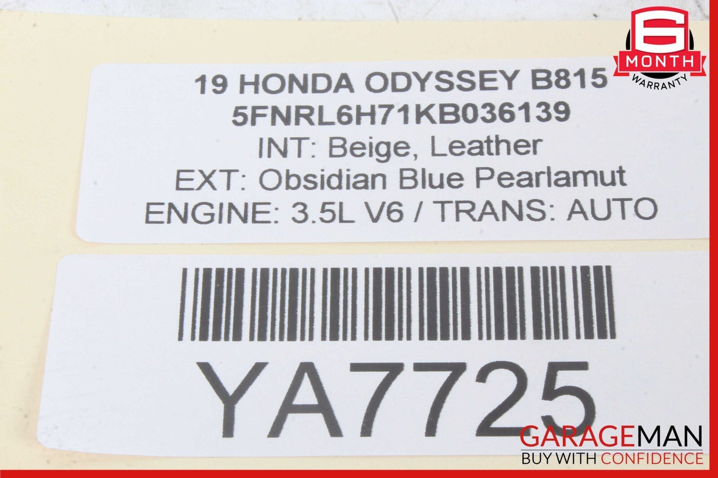 11-24 Honda Odyssey Interior Roof Overhead Dome Reading Light Lamp OEM