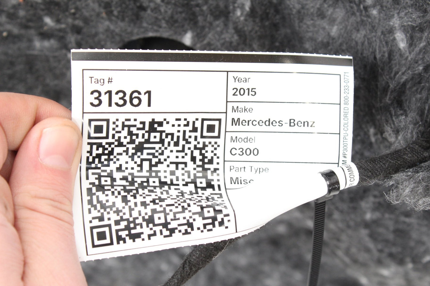2015 Mercedes-Benz C300 W205 Sedan Left Rear Door Trim Panel 2057304501