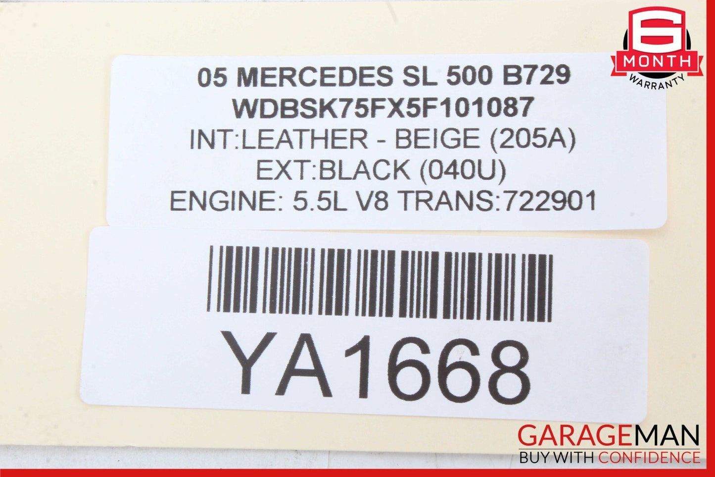 03-06 Mercedes R230 SL500 CLS500 S430 ECU ECM Engine Control Module Unit OEM