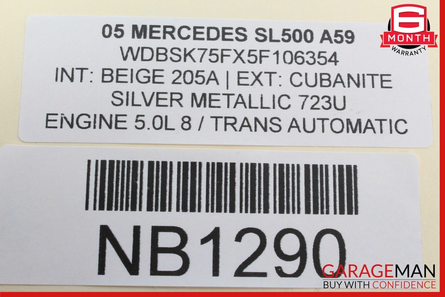 03-12 Mercedes R230 SL500 SL55 AMG Front Left Door Control Module 2308204726 OEM