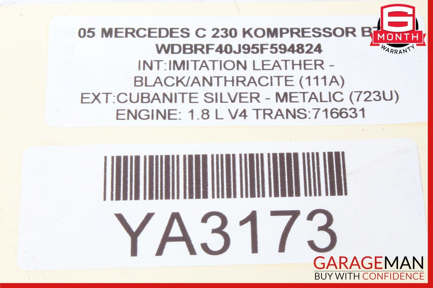 01-07 Mercedes W203 C230 C320 Rear Left Door Computer Control Module Unit