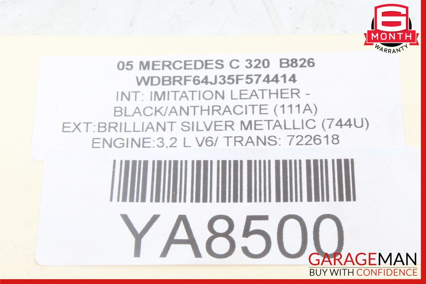 01-07 Mercedes W203 C320 C230 Rear Left Door Control Module 2038202185 OEM