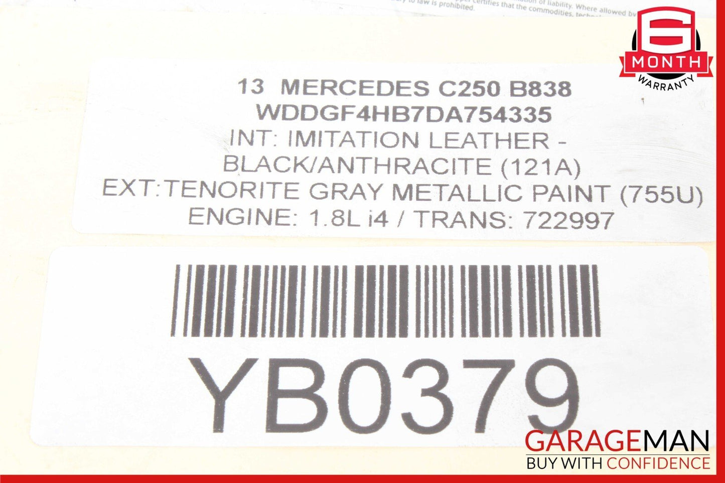 12-15 Mercedes W204 C250 SLK250 Engine Motor Brake Vacuum Pump 2712301665 OEM