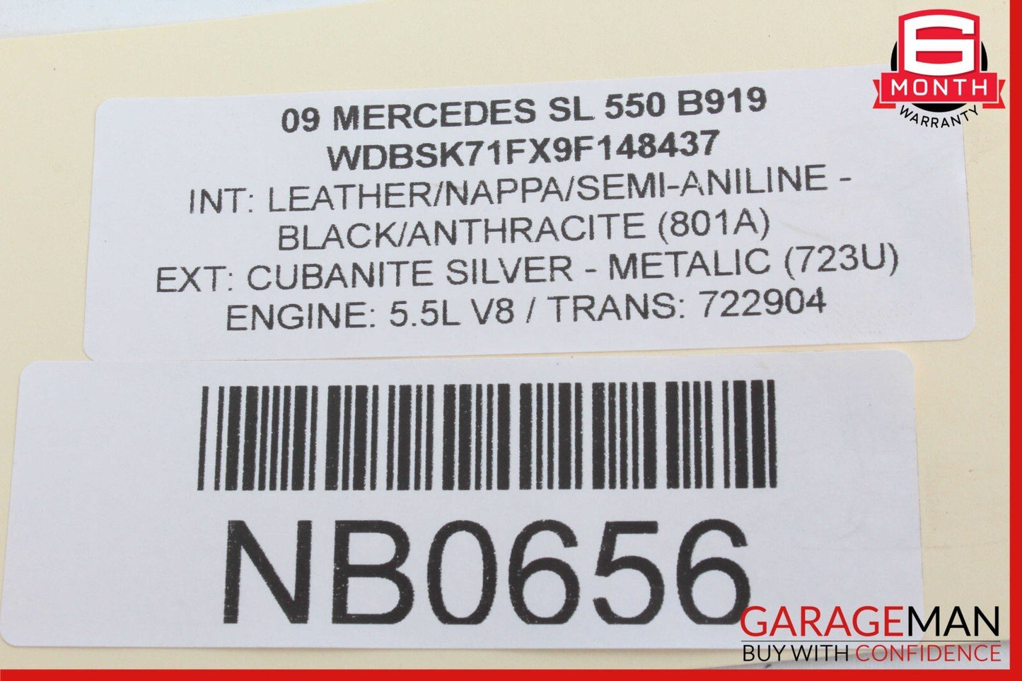 09-12 Mercedes R230 SL550 SL600 SL55 AMG Seat Airscarf Control Module Unit