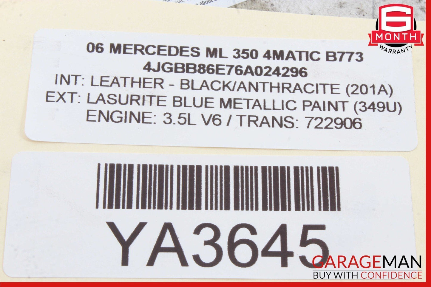 06-13 Mercedes W164 ML450 GL450 Front Right Passenger Side Door Control Module