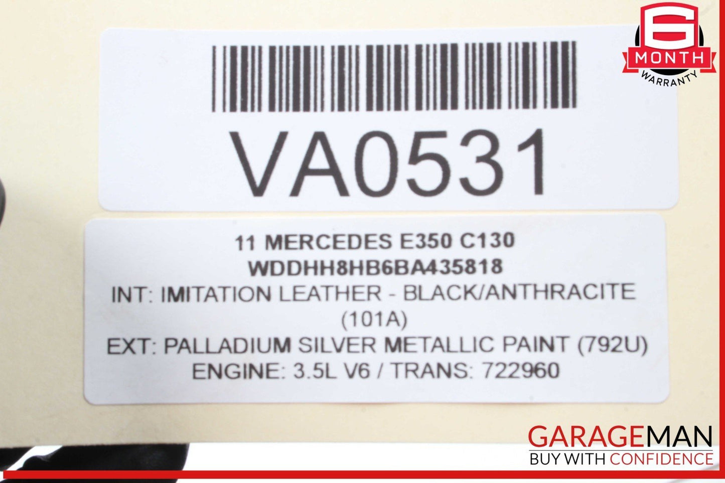 07-18 Mercedes W212 E350 C350 Engine Motor Lower Oil Pan Cap OEM