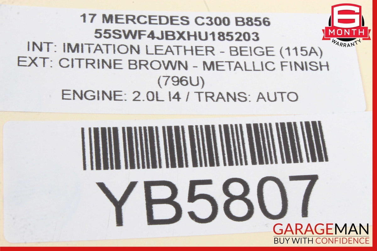 15-20 Mercedes W205 C300 Rear Right & Left Side Shock Absorber Coil Spring Set