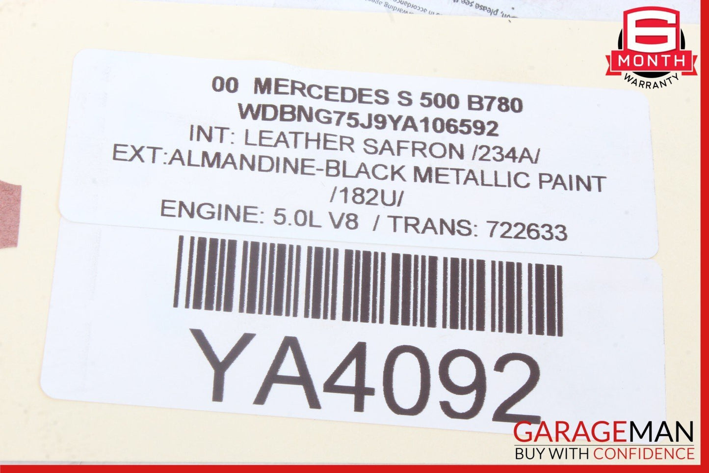 00-06 Mercedes W220 S500 S430 Rear Right Side Seat Switch Control Module OEM