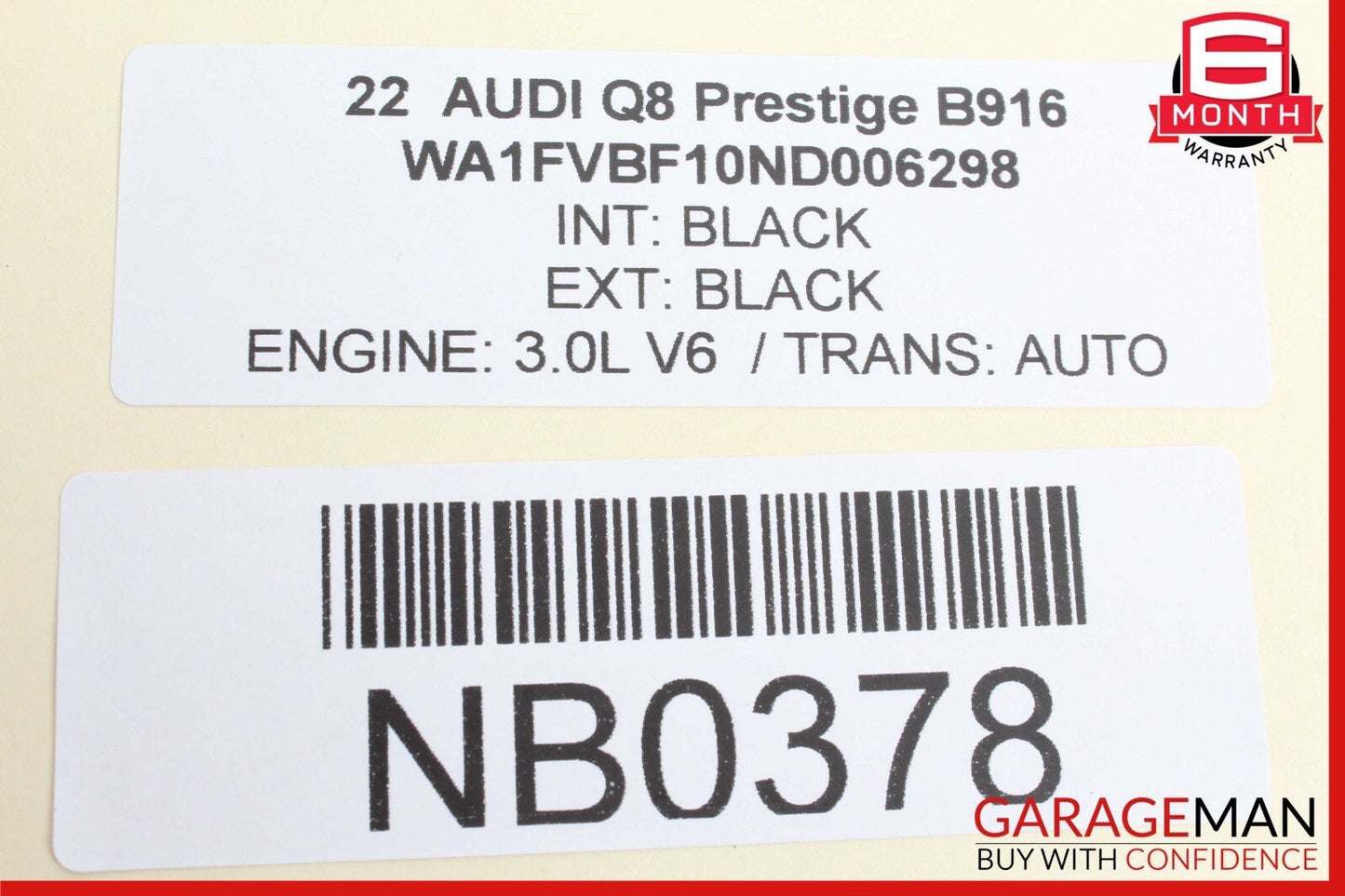 19-23 Audi Q8 Rear Left Driver Side Door Window Regulator Motor OEM
