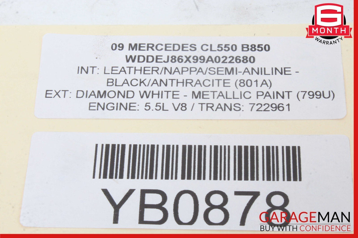 07-10 Mercedes W216 CL550 S63 AMG Front Right / Left Seat Contour Control Module