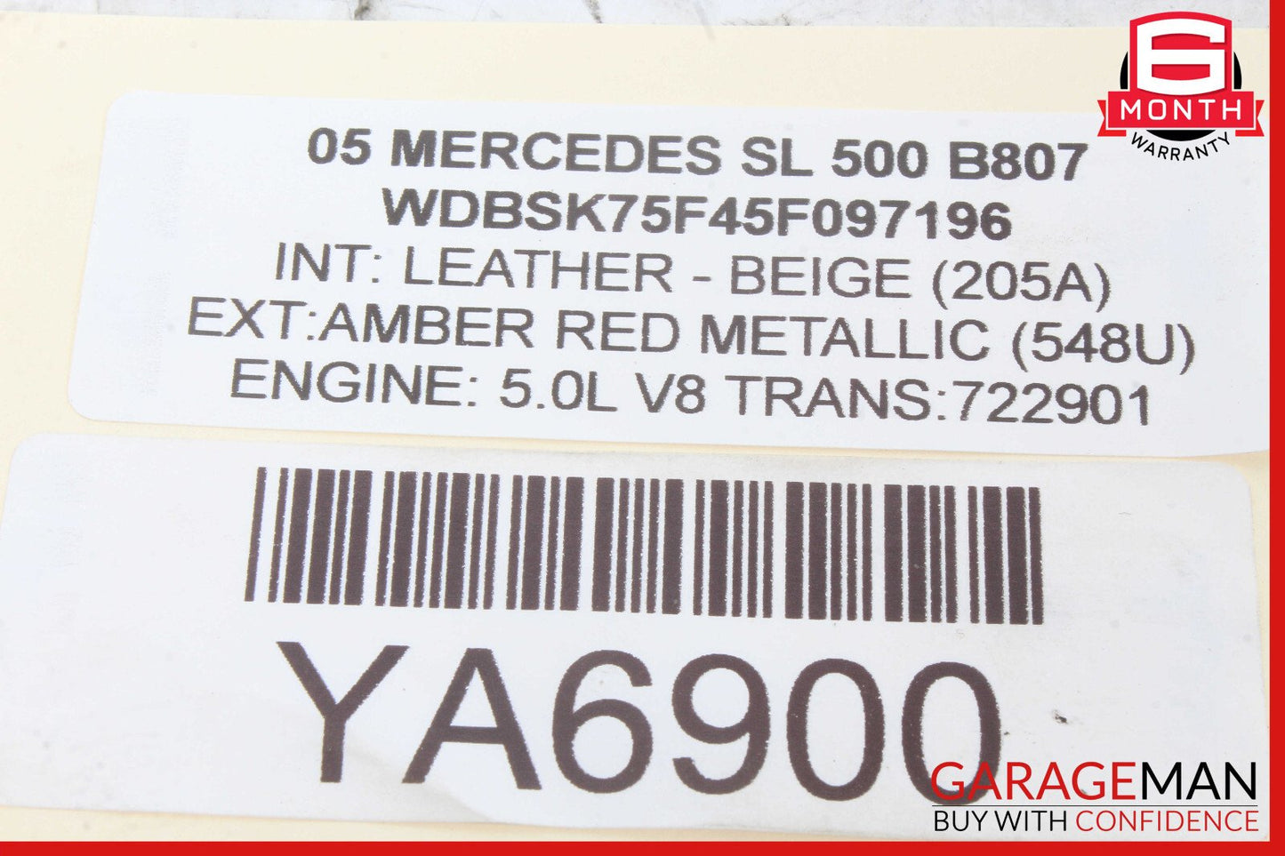 00-13 Mercedes R230 SL500 Seat Belt Seatbelt Tension Sensor 2158600505 OEM