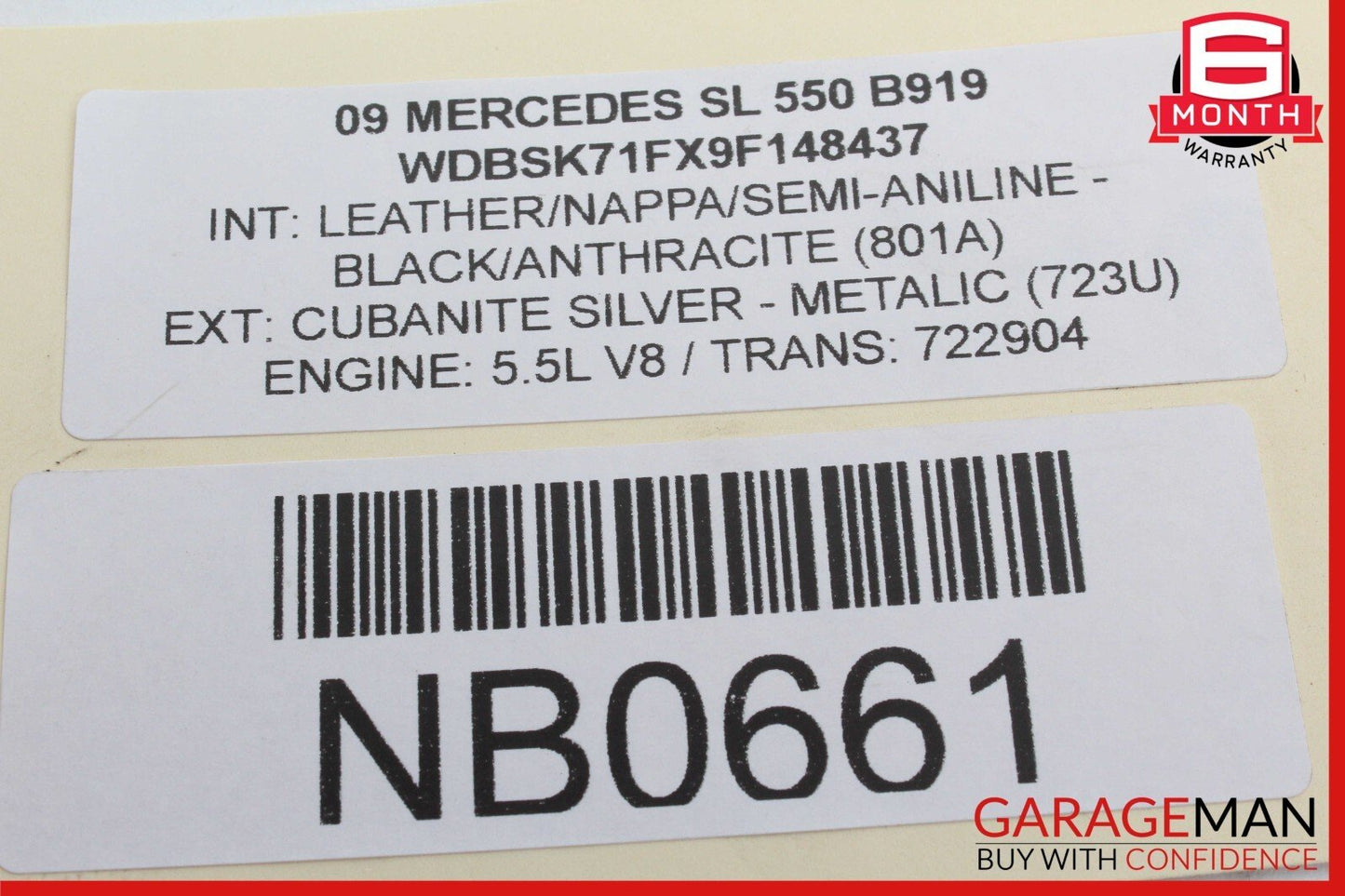 07-12 Mercedes R230 SL550 SL500 Park Parking Assist Control Module OEM