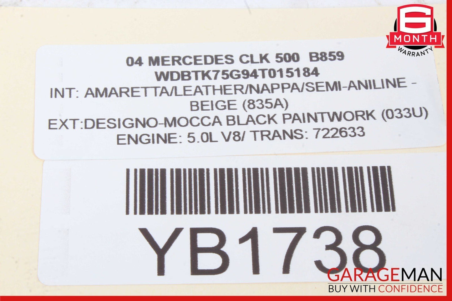 03-09 Mercedes W209 CLK500 Convertible Top Roof Control Module OEM 2098200026