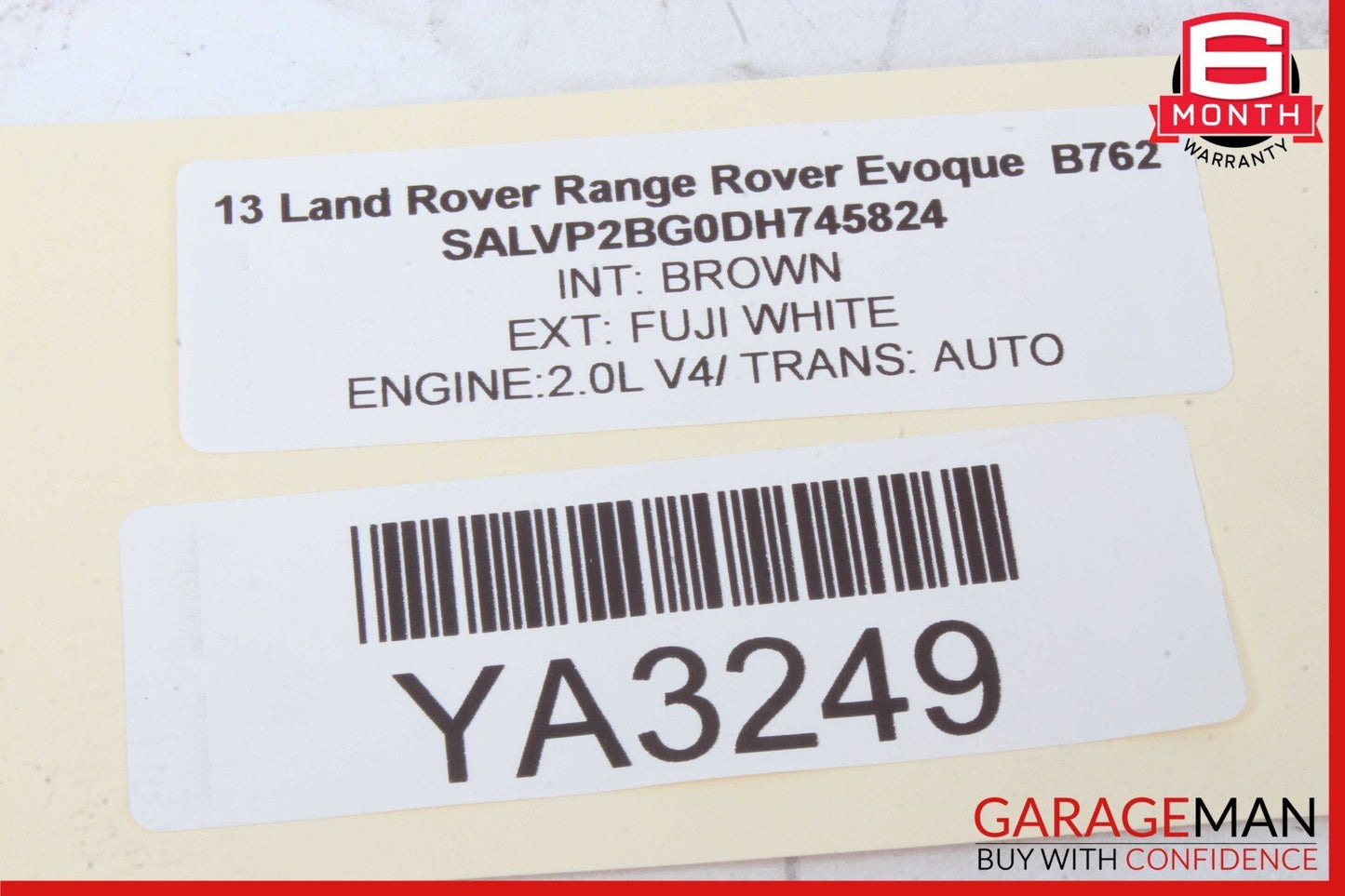 12-13 Range Rover Evoque L538 Parking Brake Control Module Unit BJ32-2C496-AH