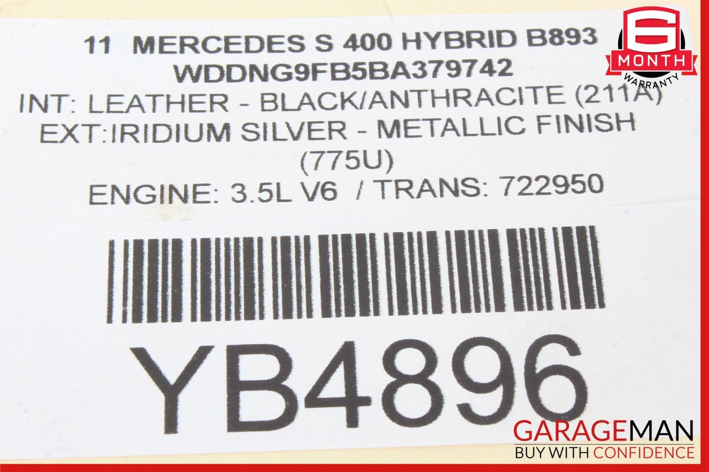 07-13 Mercedes W221 S400 S550 CL550 Delphi Ignition Coil A0001502780 OEM