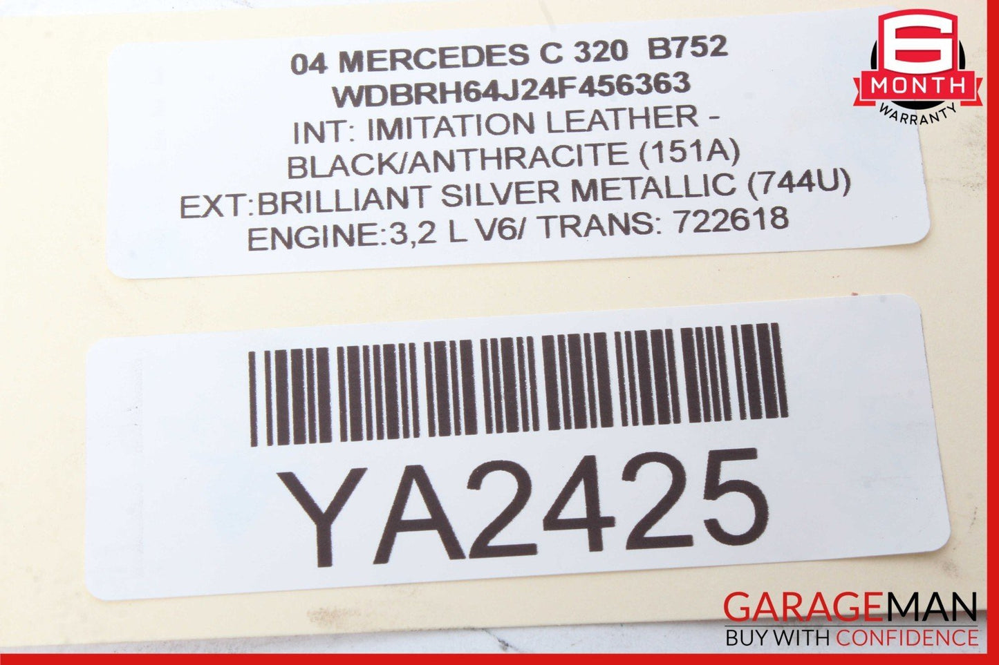 01-07 Mercedes-Benz C320 W203 Right Rear Door Control Module 2038202285 OEM