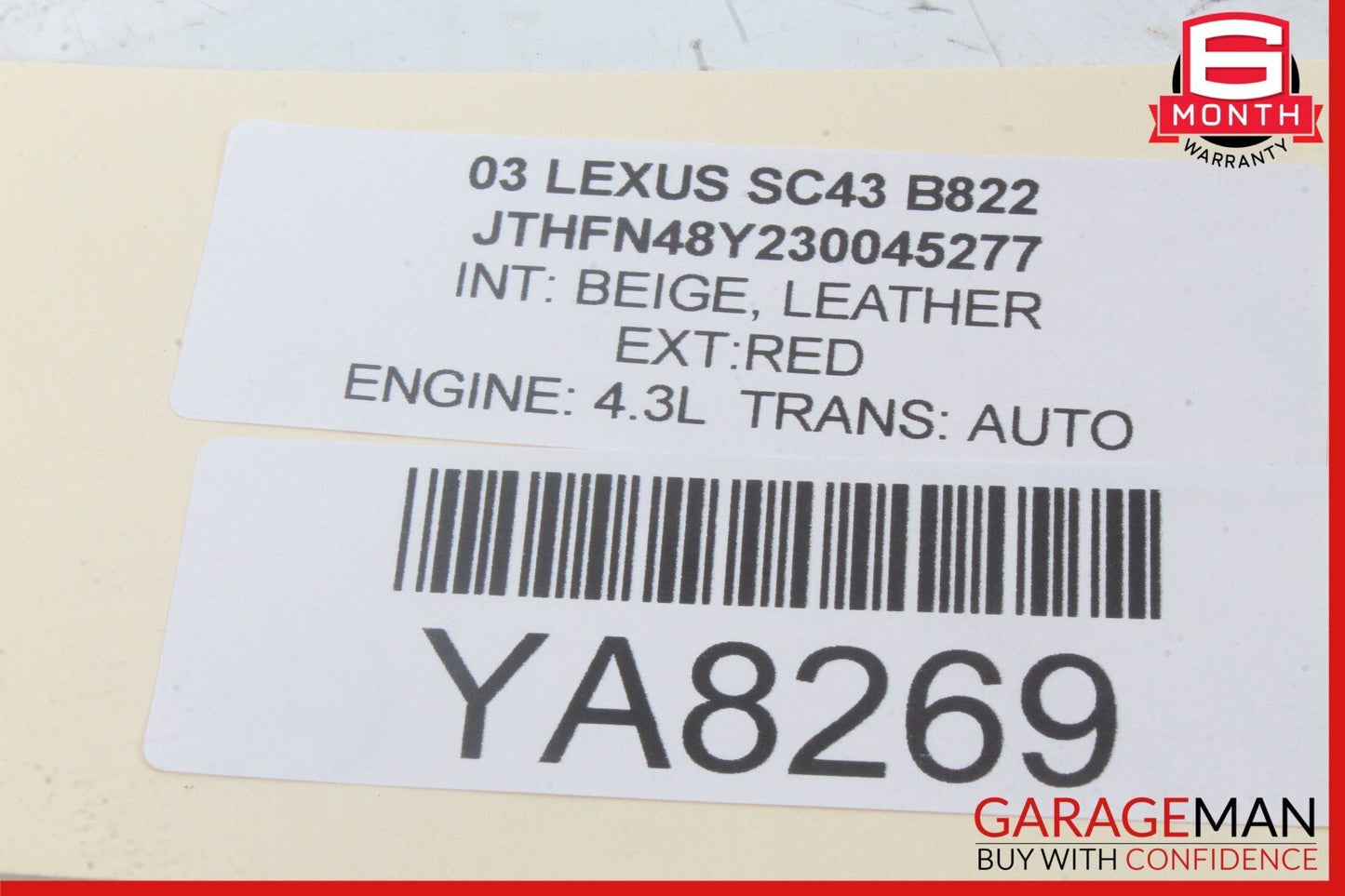 02-10 Lexus SC430 Anti Theft Warning Alarm Control Module 89730-24060 OEM