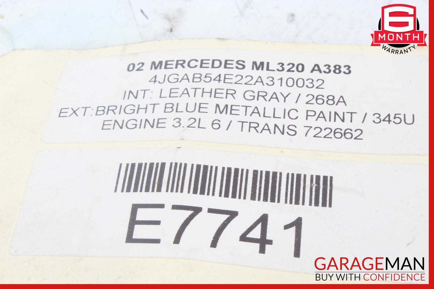 98-05 Mercedes W163 ML320 ML500 Front Right Passenger Seat Control Switch OEM