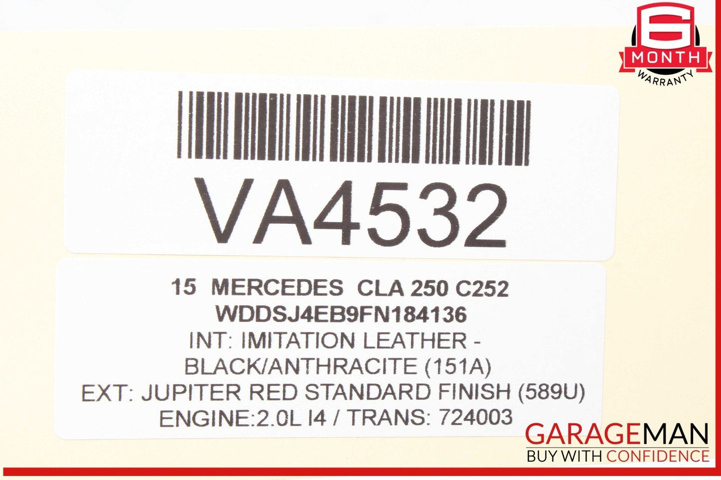 14-19 Mercedes W117 CLA250 Rear Left / Right Suspension Camber Strut Control Arm