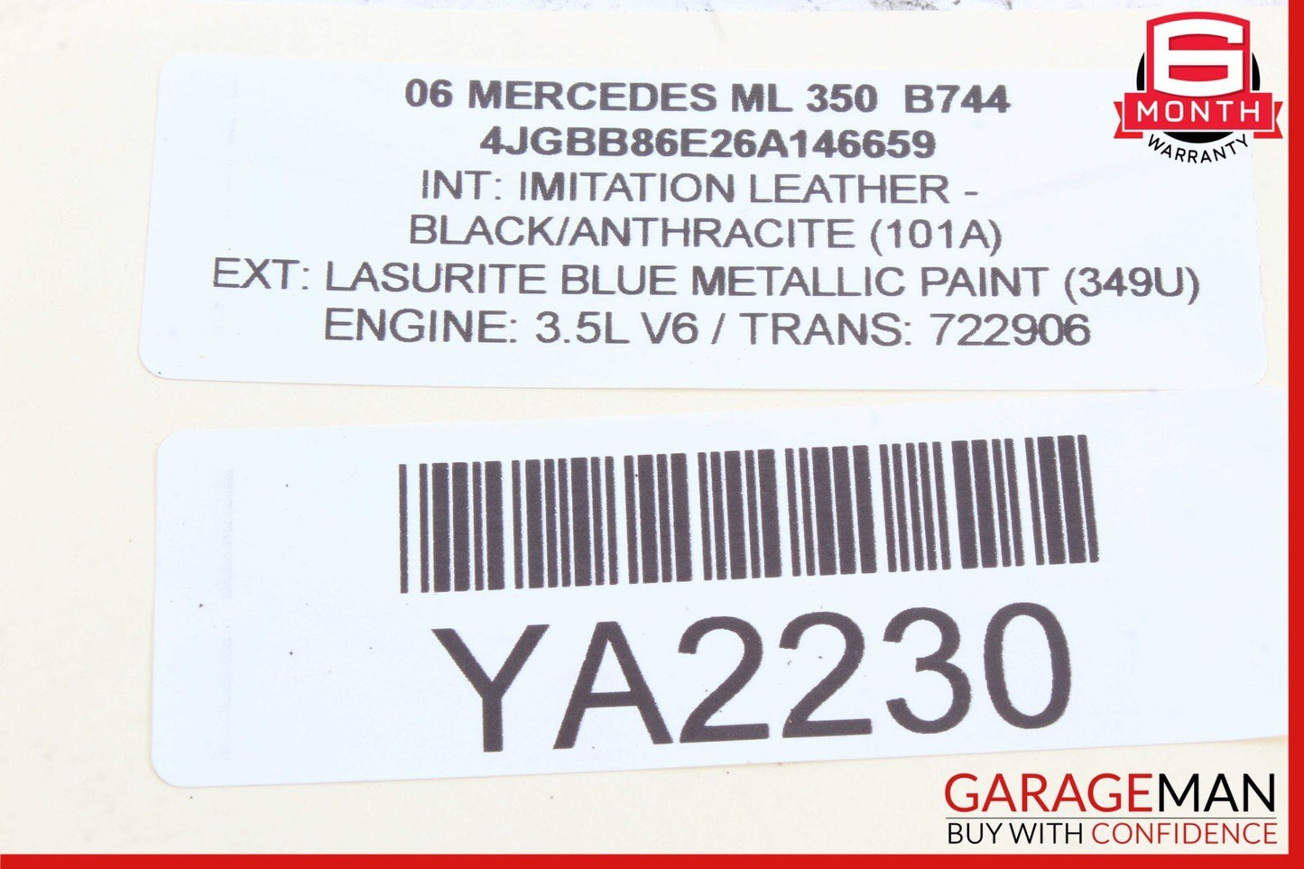06-13 Mercedes W164 ML350 GL450 Front Left Driver Side Door Control Module OEM