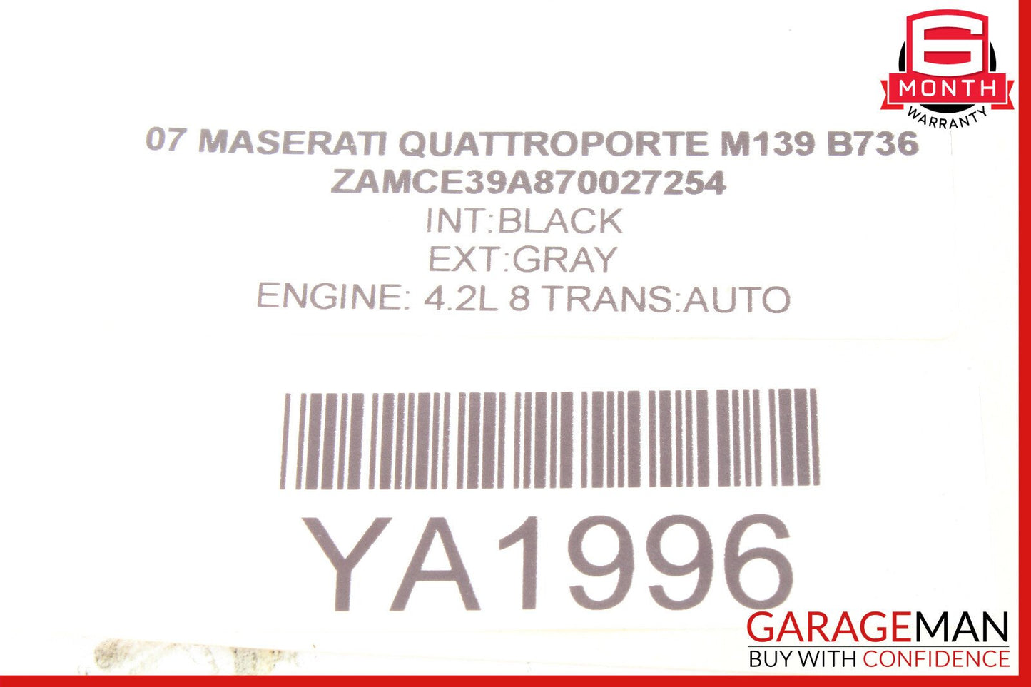 03-08 Maserati Quattroporte M139 Roof Control Module OPT 223762 OEM