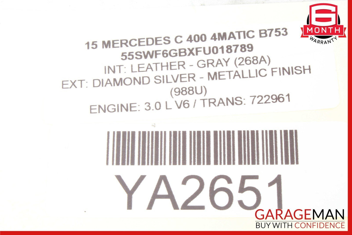 15-20 Mercedes W205 C400 C300 GLC43 AMG Electronic Parking Button Switch OEM