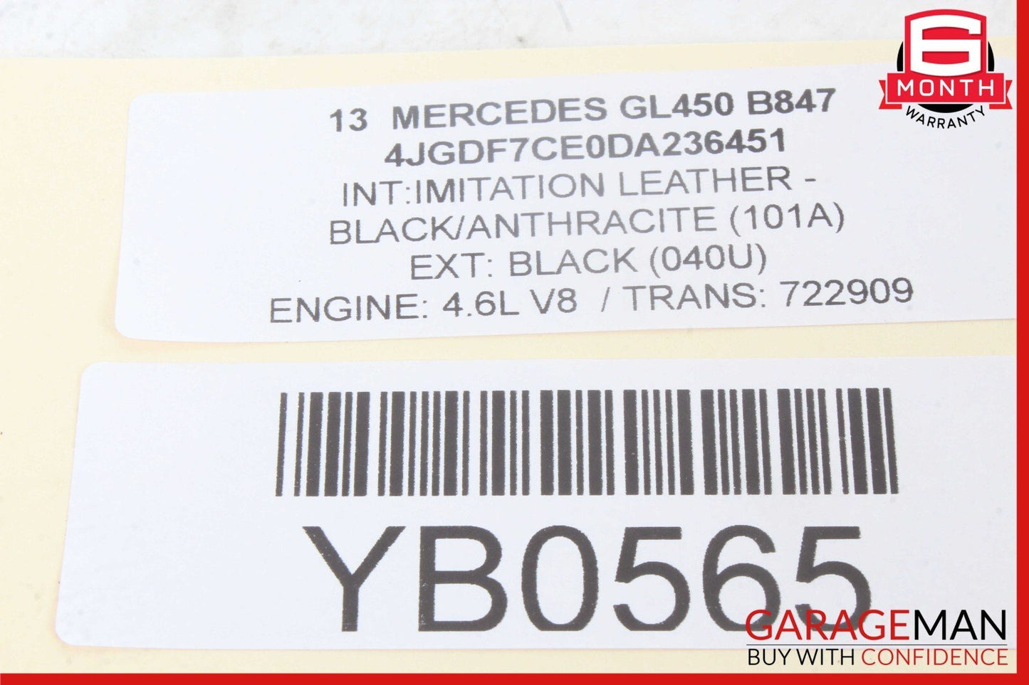 13-16 Mercedes X166 GL450 GL550 Rear Right Quarter Window Regulator Motor OEM