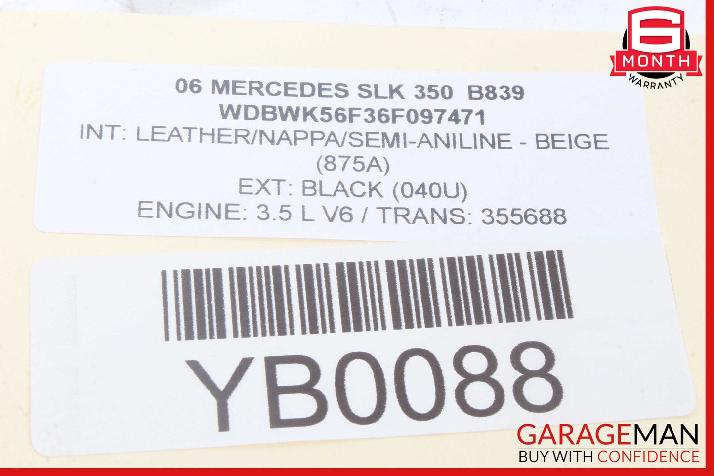 05-11 Mercedes R171 SLK350 Left Center Console AC Air Vent Nozzle OEM