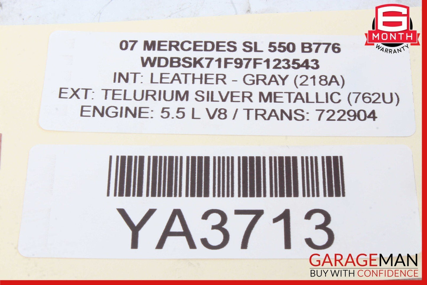 07-12 Mercedes R230 SL55 AMG SL550 Voice Control Module 2308200285