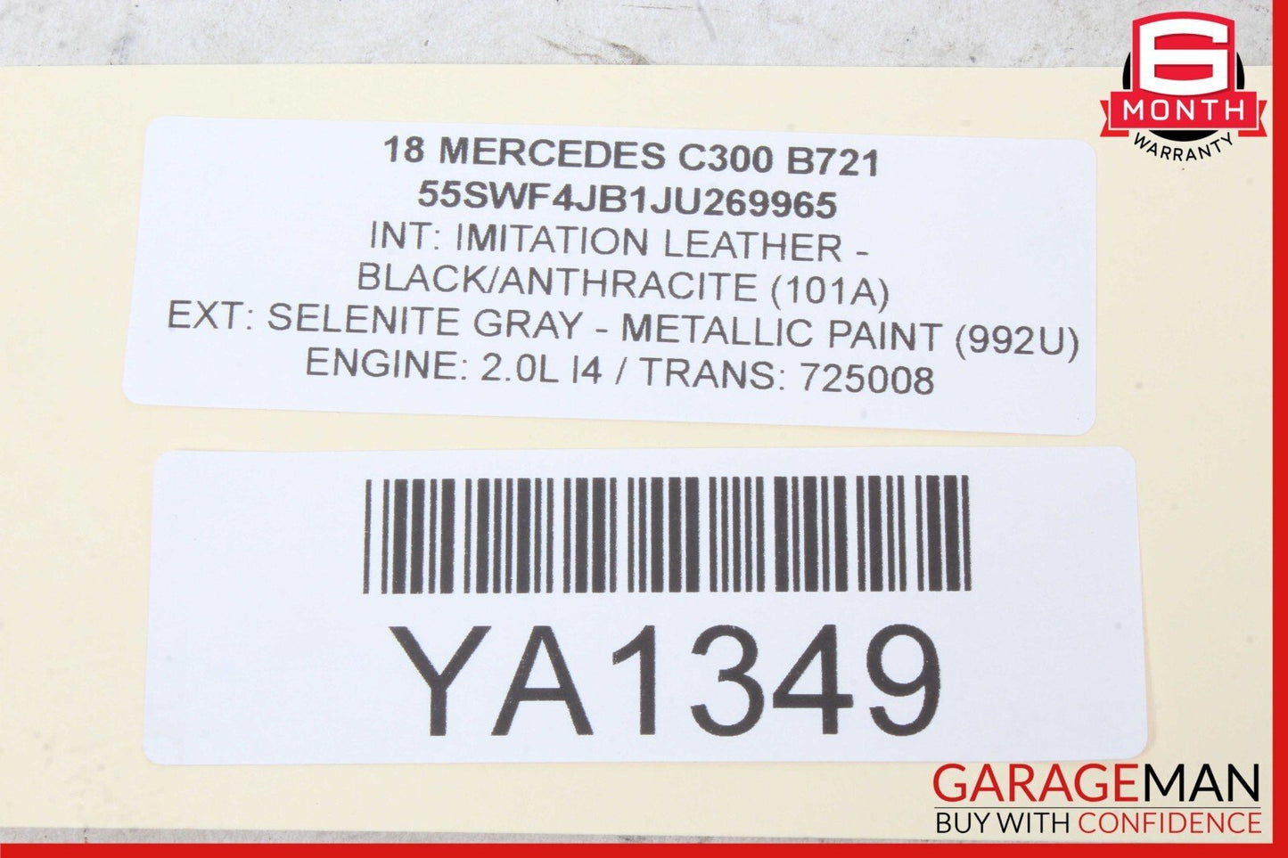 15-20 Mercedes W205 C300 GLC43 AMG Left Dash Air A/C Vent Grill Cover Trim Black