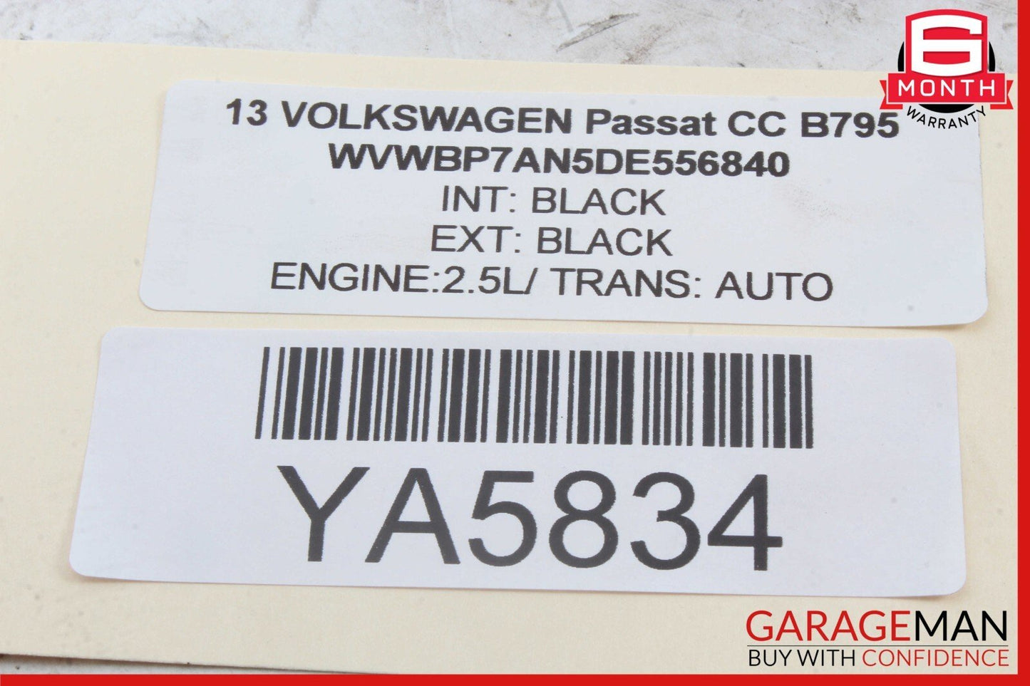 09-17 Volkswagen Passat CC Front Right Side Door Lock Latch 16B-5N1837016F OEM