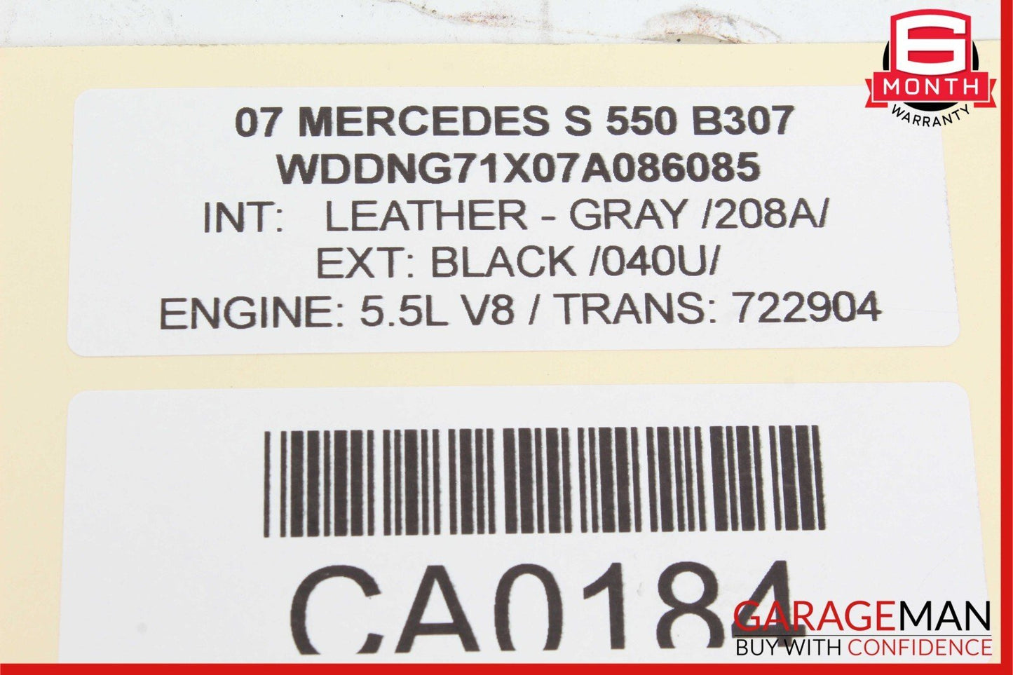 07-09 Mercedes W221 S550 Rear Right Or Left Side Door Controller Module OEM
